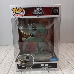 Jurassic World Jumbo 10" Blue Velociraptor Dinosaur Funko Pop #1077